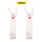 White Plastic Molded Zipper 5MM 5 Inches Closed Bottom with Flower Pull